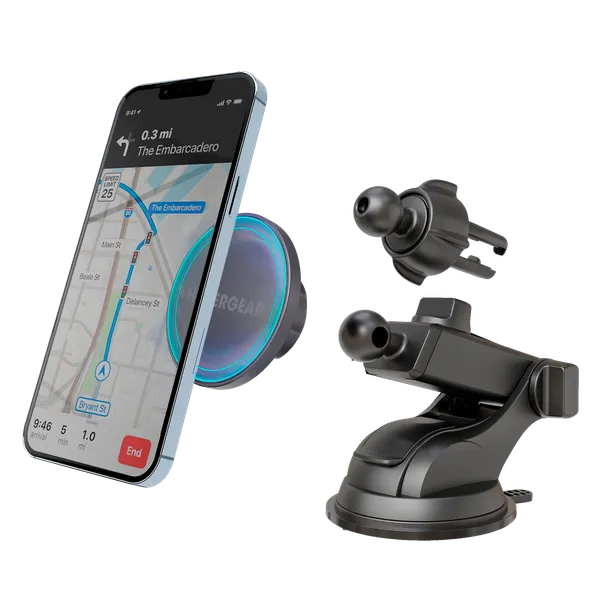 Base Soporte para Carro HyperGear 3 en 1 Para Teléfono Celular Compatible con MagSafe